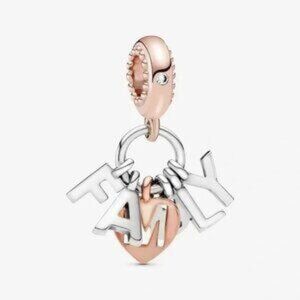 Pandora Family Charm Rose Gold and Silver